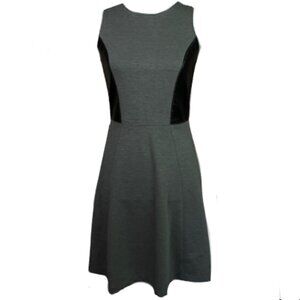 Banana Republic Sleeveless Faux Leather-Panelled Dress
